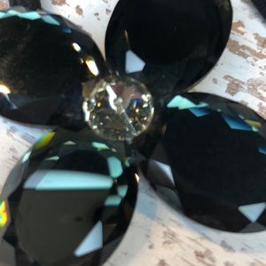 NWT Boutique Sparkling Crystal Hair Flower Pony